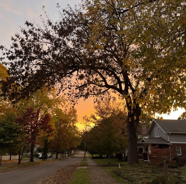 Fall sky in Columbus Ohio
